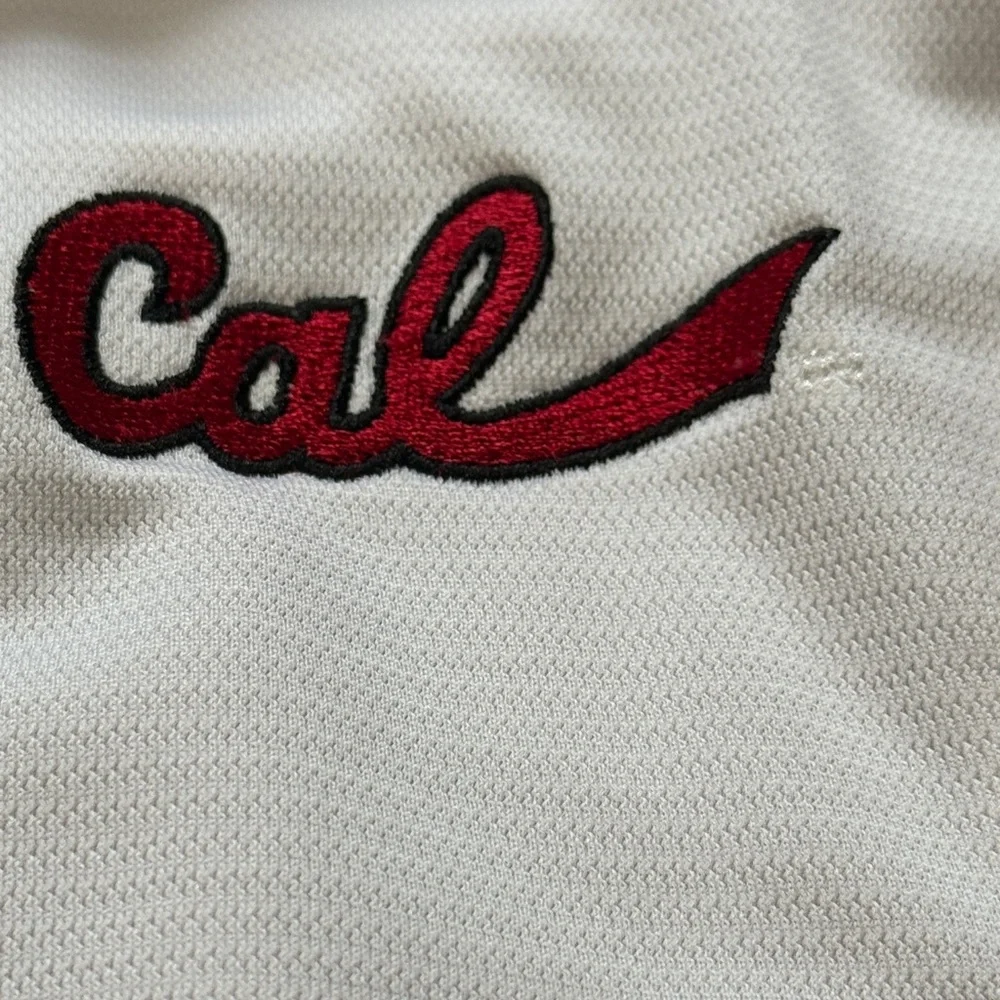 Adidas Red and White Track Jacket with Cal Logo